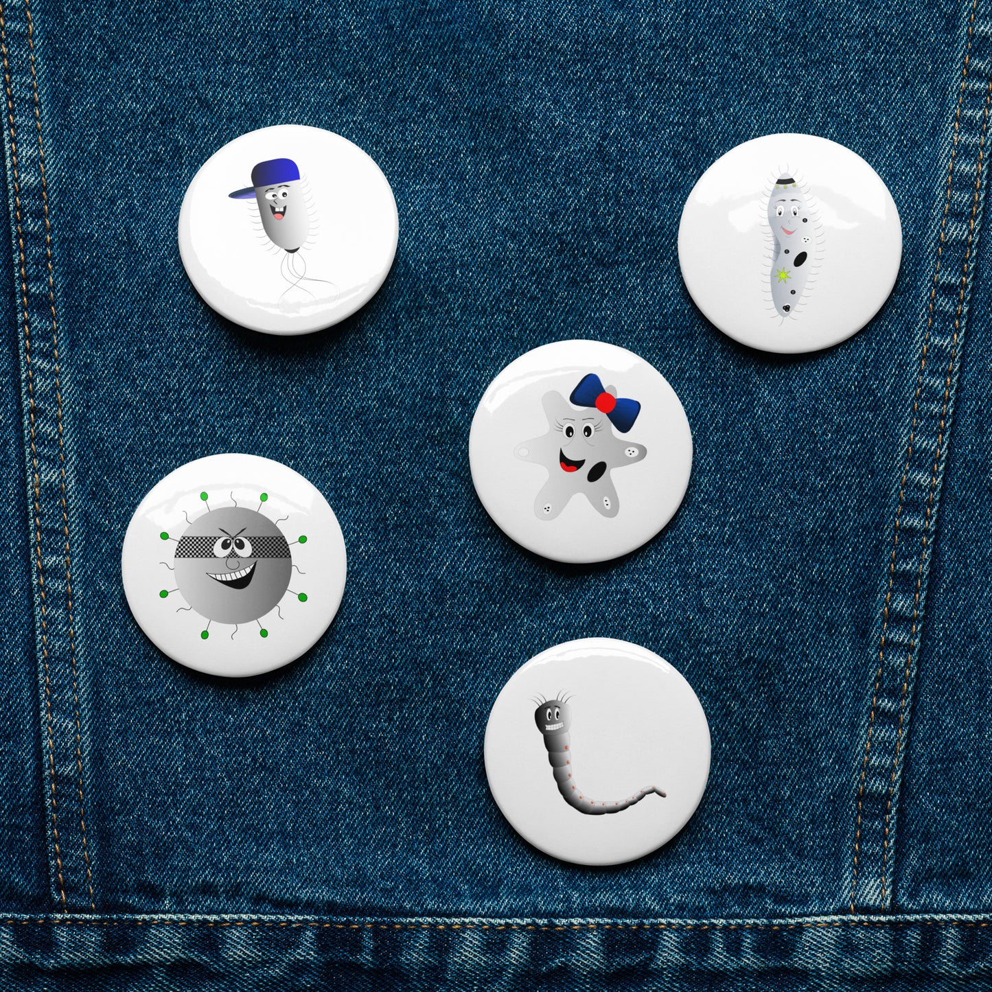 Top-quality microbiology pin buttons