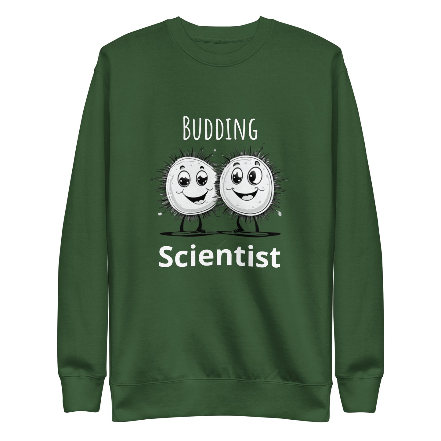 Science-themed unisex sweatshirt with ribbed crew neck
